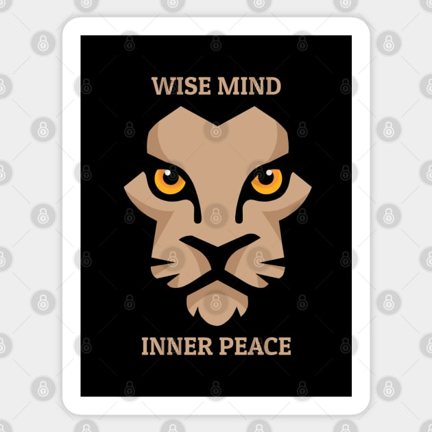 Wise Mind Inner Peace Sticker by KewaleeTee